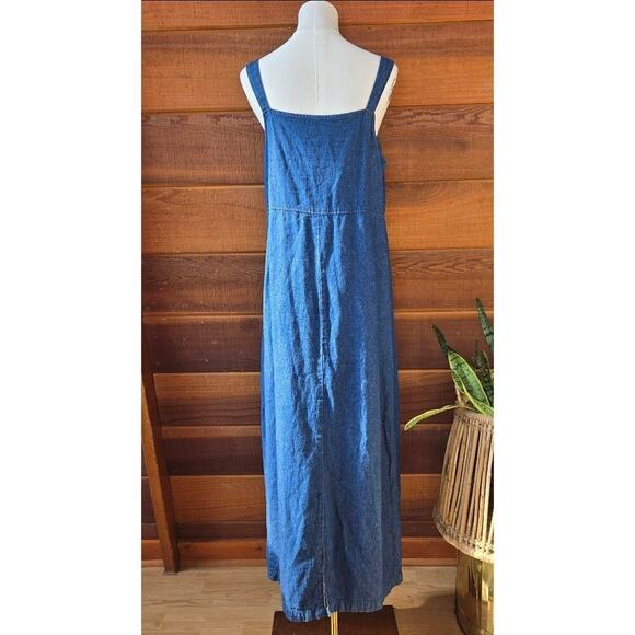 Country Wear Y2K Womens Denim Midi Dress Size M Countryside Western Grannycore - Picture 3 of 10